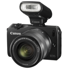 Canon EOS M with 18-55mm IS STM and 90EX Kit