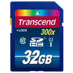Transcend 32GB SDHC 300x Class 10 UHS-I