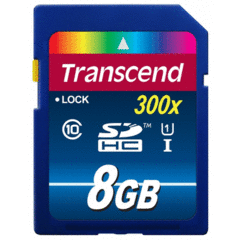 Transcend 8GB SDHC 300x Class 10 UHS-I