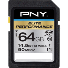 PNY Technologies 64GB Elite Performance SDXC Class 10 UHS-1 