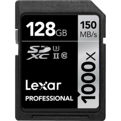 Lexar 128GB Professional 1000x UHS-II/U3 SDXC 
