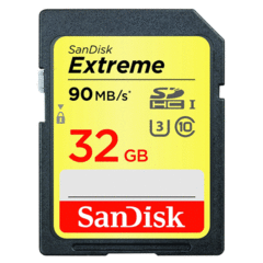 SanDisk 32GB Extreme UHS-I U3 SDHC 90MB/s