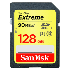 SanDisk 128GB Extreme UHS-I U3 SDXC 90MB/s 