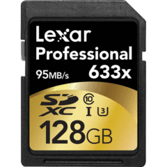 Lexar 128GB Professional 633x UHS-I U3 SDXC