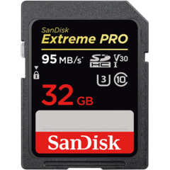 SanDisk 32GB Extreme PRO SDHC UHS-I Class 10 U3 V30