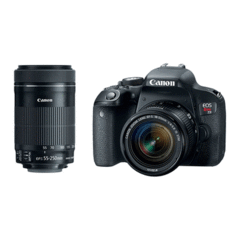 Canon EOS Rebel T7i with EF-S 18-55 and EF-S 55-250 IS STM