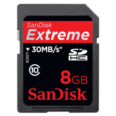 SanDisk Extreme SDHC Class 10 8GB