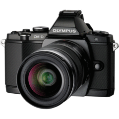 Olympus OM-D E-M5 with 12-50mm Kit (Black Body, Black Lens)