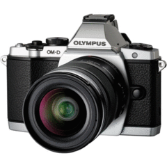 Olympus OM-D E-M5 with 12-50mm Kit (Silver Body, Black Lens)