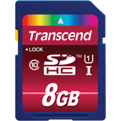 Transcend 8GB SDHC 600x Class 10 UHS-I