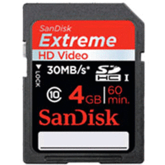 SanDisk Extreme SDHC UHS-1 Class 10 4GB