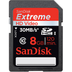 SanDisk Extreme SDHC UHS-1 Class 10 8GB