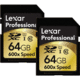 64GB SDXC Memory Card Professional Class 10 600x UHS-I (2-Pack)