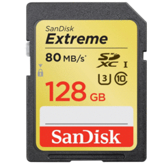 SanDisk Extreme SDXC UHS-I 128GB 80MB/s