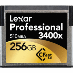 Lexar 256GB Professional 3400x CFast 2.0