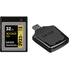 Lexar 32GB Professional 2933x XQD 2.0 with USB 3.0 Reader