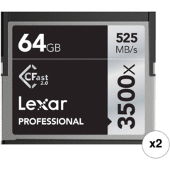 Lexar 64GB Professional 3500x CFast 2.0 (2-Pack)