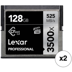 Lexar 128GB Professional 3500x CFast 2.0 (2-Pack)