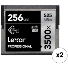 Lexar 256GB Professional 3500x CFast 2.0 (2-Pack)