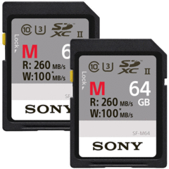 Sony 64 GB M Series UHS-II SDXC (2-Pack)