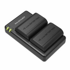 RAVPower LP-E6N Compatible Rechargeable Battery Pack (2-Pack, Dual USB Battery Charger, 2000mAh)