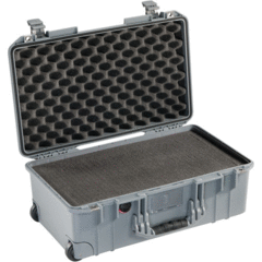 Pelican 1535 Air Wheeled Carry-On Air Case with Foam (Silver)