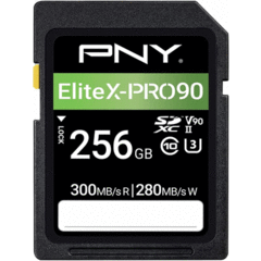PNY Technologies 256GB EliteX-PRO90 U3 V90 UHS-II SDXC