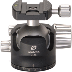 Leofoto LH-55 Low-Profile Ball Head with Quick Release Plate (Black)