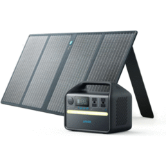 Anker 535 PowerHouse Portable Power Station with 100W Solar Panel