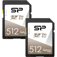 Silicon Power 512GB Superior Pro UHS-II SDXC (2-Pack)