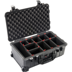 Pelican Carry-On Case with Trekpak Divider System (Black, Special 50th Anniversary Edition)